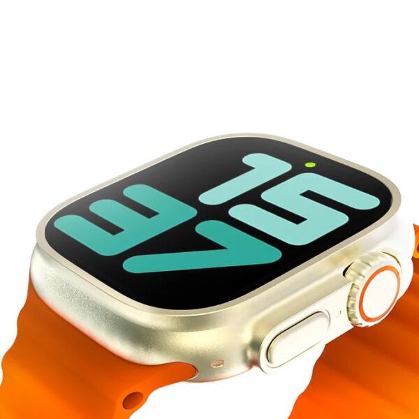 Faster NERV Watch Ultra, 2 in 1 Straps, 2.04 Inches Display, AI Voice Control & Chat GPT. Color: Orange + Pink Silicon. - Image 2