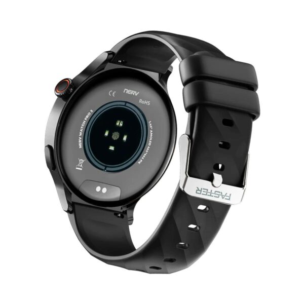 Faster NERV Watch 3 Pro, 1.43 Inches Screen Size, AI Voice Control. Color Black Silicon + Blue Nylon. - Image 6