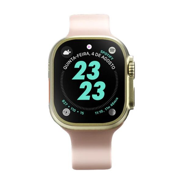 Faster NERV Watch Ultra, 2 in 1 Straps, 2.04 Inches Display, AI Voice Control & Chat GPT. Color: Orange + Pink Silicon. - Image 11