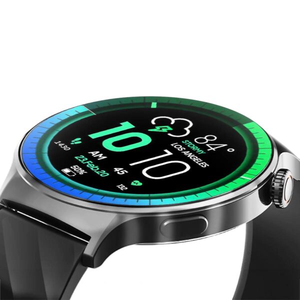 Faster NERV Watch 3 Pro, 1.43 Inches Screen Size, AI Voice Control. Color Black Silicon + Blue Nylon. - Image 4