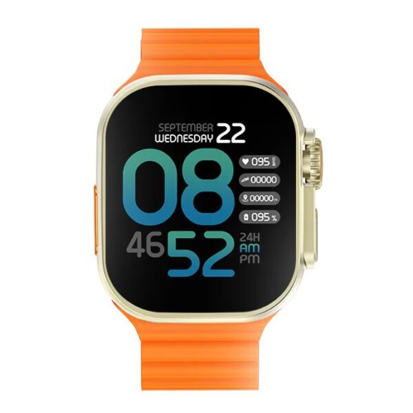 Faster NERV Watch Ultra, 2 in 1 Straps, 2.04 Inches Display, AI Voice Control & Chat GPT. Color: Orange + Pink Silicon. - Image 6