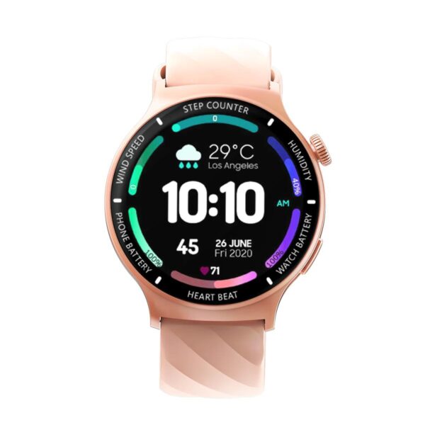 Faster NERV Watch 3 Pro, 1.43 Inches Screen Size, AI Voice Control. Color Pink Silicon +Blue Nylon. - Image 4