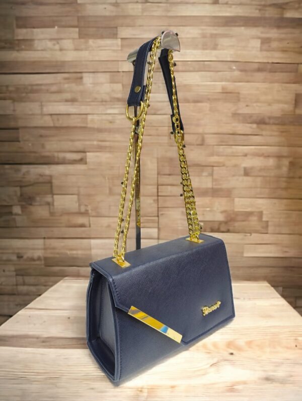 Ice Chain Elegant Tote Handbag With Long Chain Strap For Women, Available in 6 Colors. - Image 6