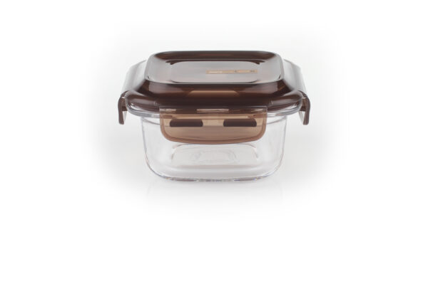KOMAX Ovan Glass Look Rectangular Air & Water Tight Rectangular Box (340ML),Item Code:R1 59074:
