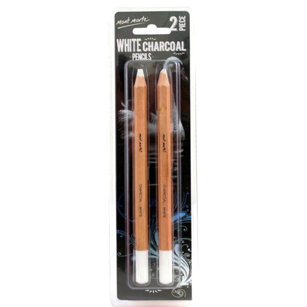 Mont Marte White Charcoal Pencils- 2pcs Set - Image 2