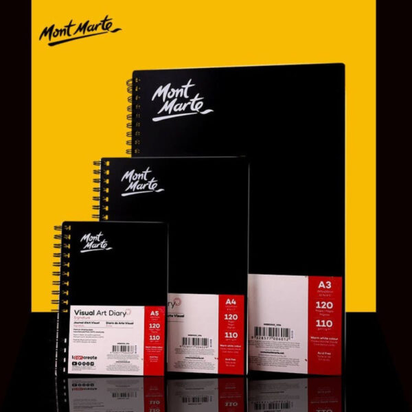 Mont Marte Spiral Visual Art Diary Sketchbook 120 Pages (Size A4). - Image 2