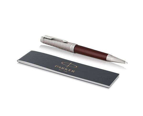 Parker Premier Custom Crimson Red RT Ballpoint Pen. - Image 3