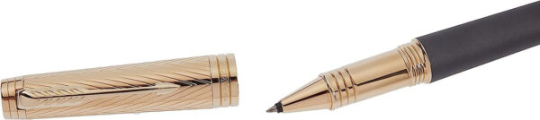 Parker Premier Custom Storm Grey Gold Trim Ballpoint Pen. - Image 3