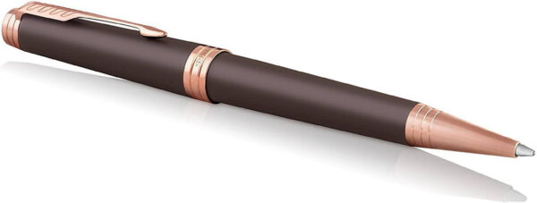 Parker Premier Soft Brown With Pink Gold Trim Ballpoint Pen. - Image 3