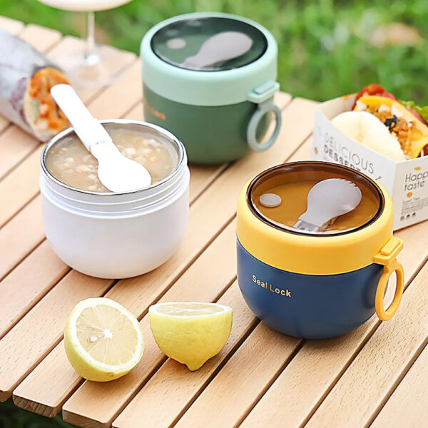 Portable Airtight Lunch Box with Foldable Spork. - Image 4