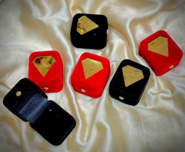 Antique Style Velvet Ring Box, Jewelry Box Gift, Engagement, Wedding, Wholesale Ring Boxes, Available in Different Colors, (Pack of 12 Boxes).