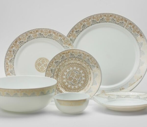 Golden.Opal Mikasa Bone Gray Blanca 26PCs Set AZG526-3