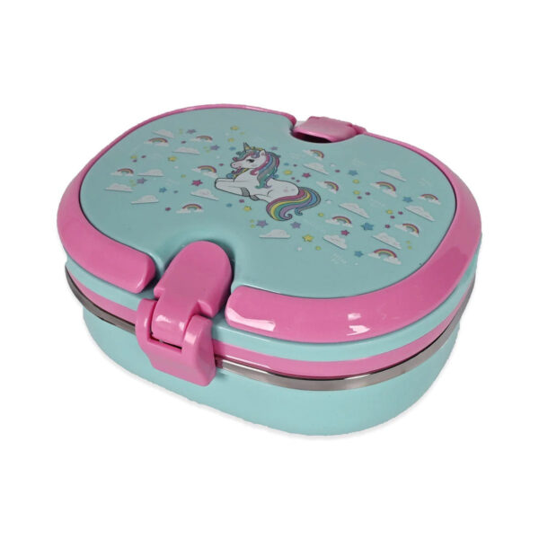 Unicorn Stainless Steel Lunch Box With Clip Closure PLS-0632. - Image 3