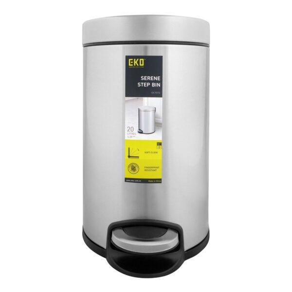 Eko Serene Stainless Steel Round Step Waste Bin EK9215(20 -Liter): - Image 4