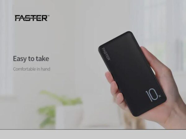 FASTER J11 Classic Power Bank: Reliable 10000mAh Dual Output Charging Solution Powerbank - Image 3