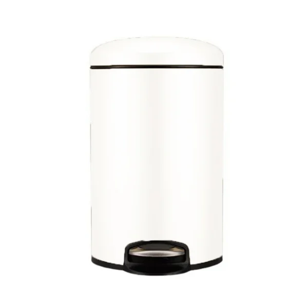 Eko Maggy Stainless Steel Round Step Waste Bin EK9213-White(5 -Liter):