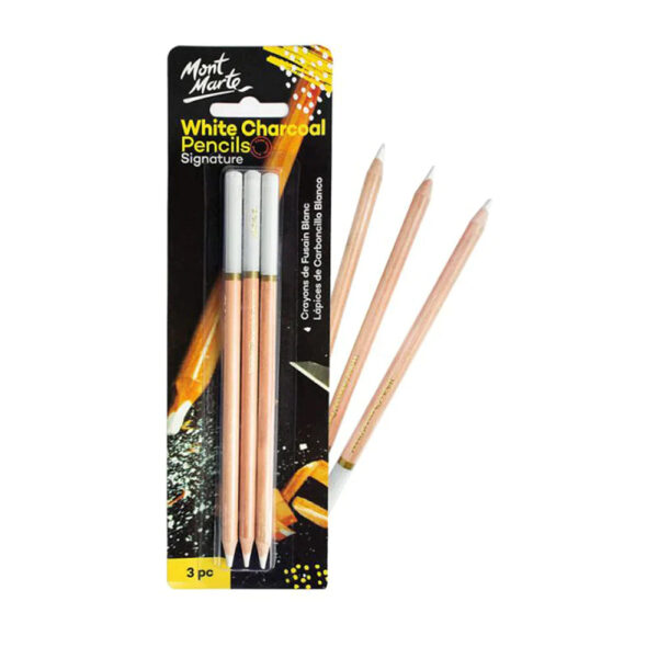 Mont Marte White Charcoal Pencils Pack of 3 - Image 4