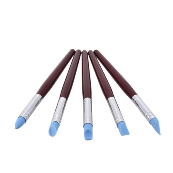 Rubber Brush Set Small Brown - Image 2