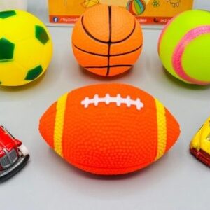 Sport Balls Shaped Baby Bath Chuchu Toy