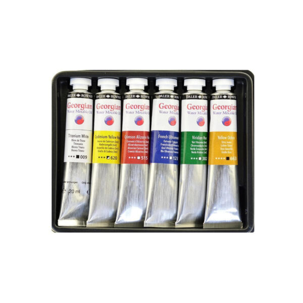 Daler Rowney Georgian Water mixable Oil Set Of 6X20ml. - Image 2