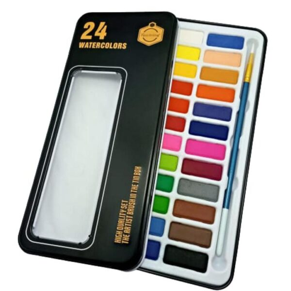 Keep Smiling Watercolor Set Of 24 in Tin Box - Image 4