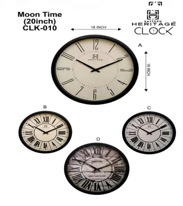 Heritage Wall Clock Moon Time 20inch Item Code: CLK-010: