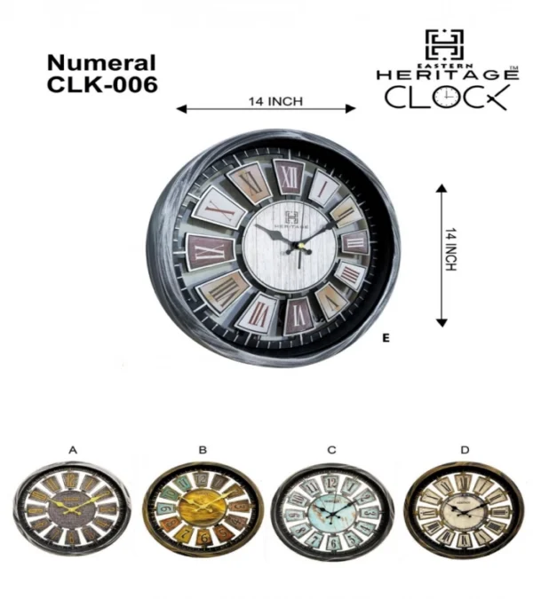 Heritage Wall Clock Numeral Item Code: CLK-006: