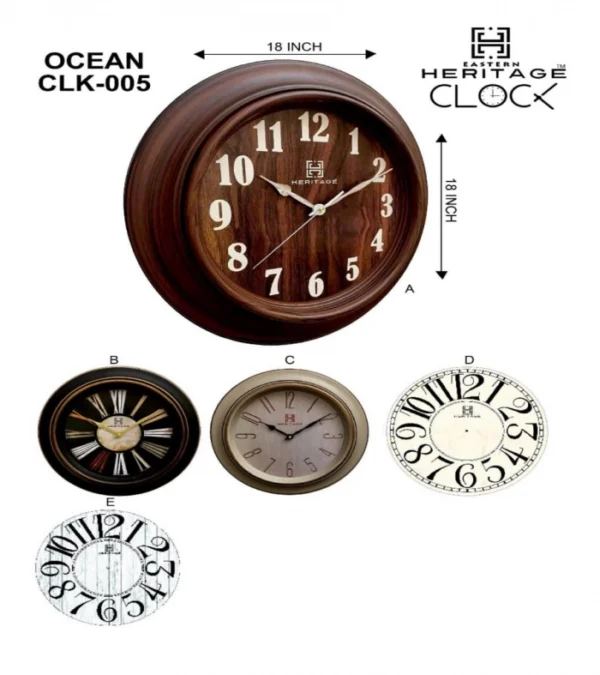 HERITAGE WALL CLOCK RETRO Item Code: CLK-025