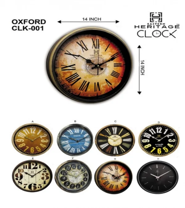 Heritage Wall Clock OXFORD  Item Code: CLK-001: