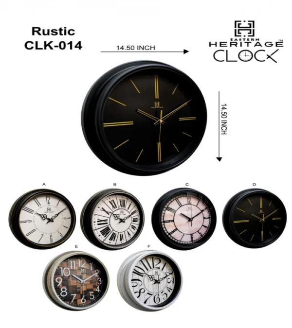 Heritage Wall Clock Rustic 15inch Item Code: CLK-014: