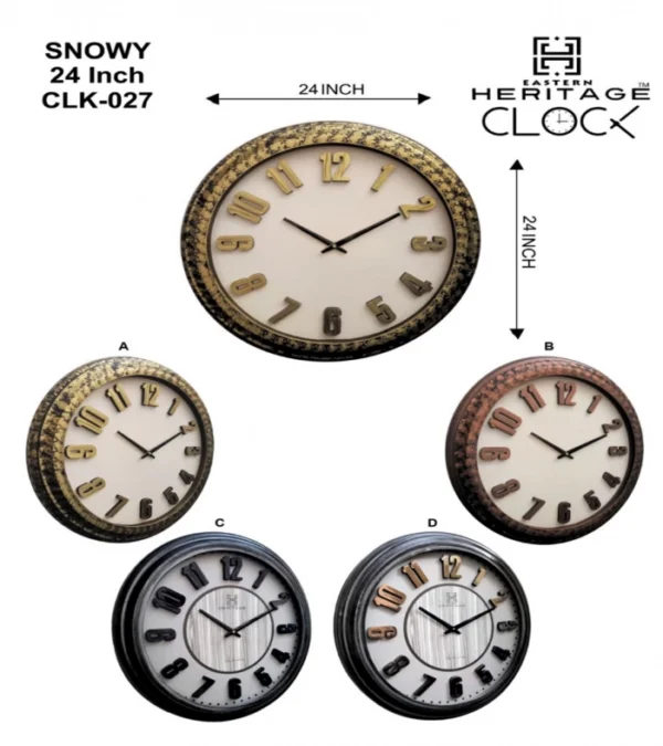 Heritage Wall Clock Snowy Item Code: CLK-027: