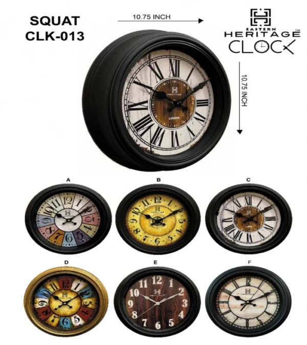 Heritage Wall Clock Squat Item Code: CLK-013:
