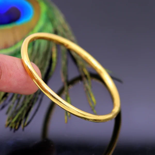 Golden Titanium Steel Non-Fade Bracelet/Kara Female Plain Ring Zircon Bracelet