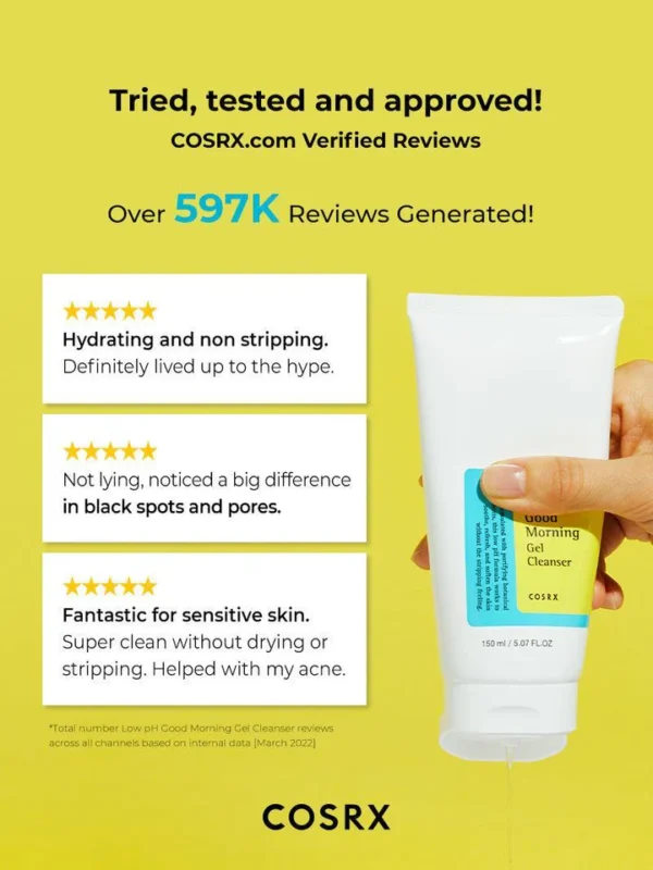 COSRX - Low pH Good Morning Gel Cleanser 150ml: - Image 4