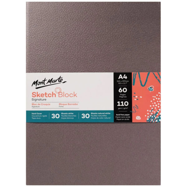 Mont Marte Signature Hard Cover Sketch Block A4. - Image 2