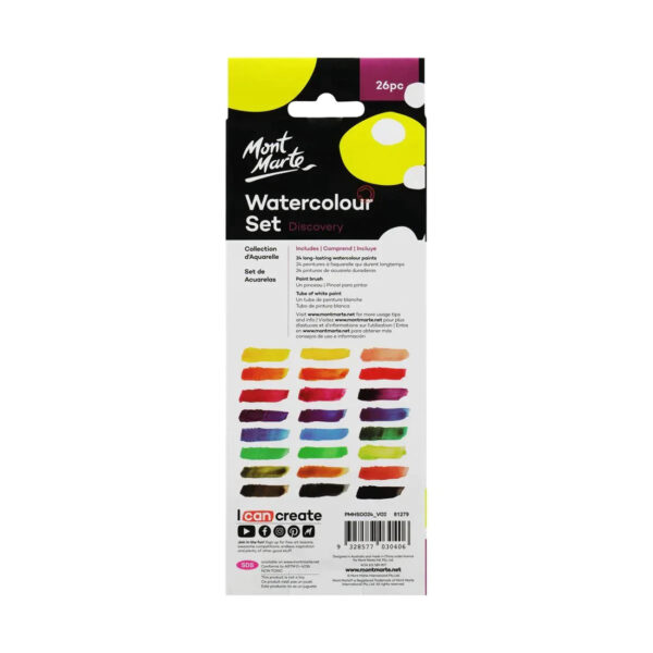 Mont Marte Discovery Watercolour Painting Set Of 26 Pcs - Image 2