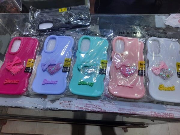 Soft Sweat Heart back Mobile cover for girl's, fancy pouch,ladies pouch..(6Colors):.