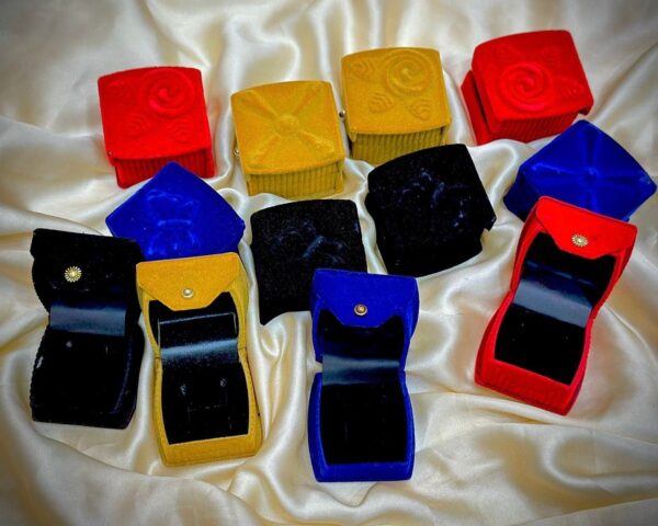 Antique Style Velvet Ring Box, Jewelry Box Gift, Engagement, Wedding, Wholesale Ring Boxes, Available in Different Colors, (Pack of 12 Boxes). - Image 3