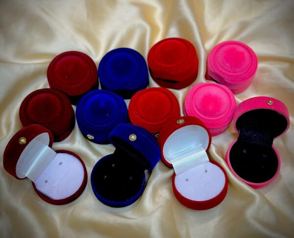 Antique Style Velvet Ring Box, Jewelry Box Gift, Engagement, Wedding, Wholesale Ring Boxes, Available in Different Colors, (Pack of 12 Boxes). - Image 2