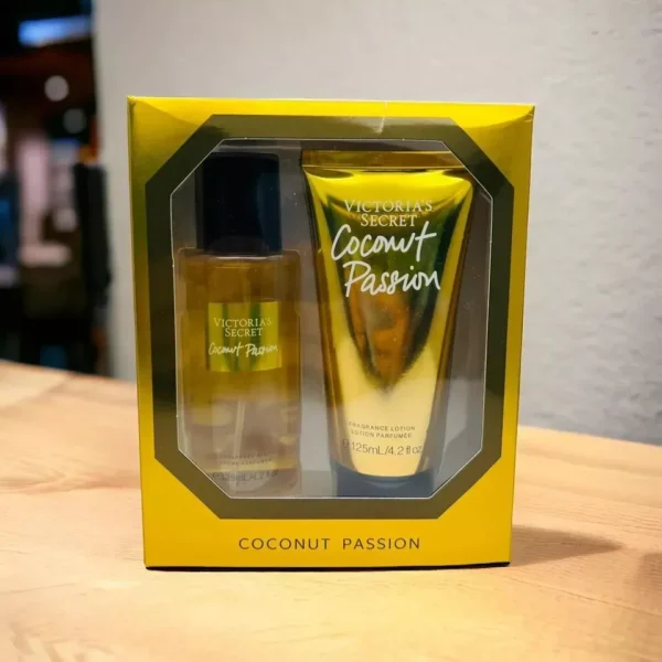 VICTORIA’S SECRET|Coconut Passion COMBO(Coconut PAssion Body Lotion & Coconut Passion Pure Seduction Mist Set 125 ML: