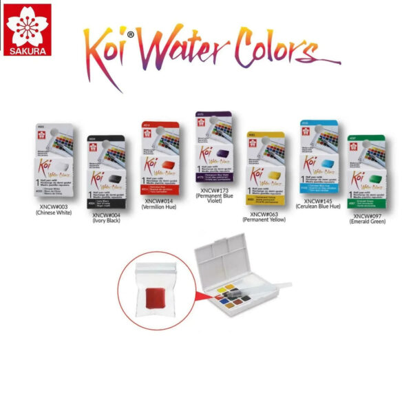 Sakura Koi Water Colors Half Pan Refill available in 48 Shades - Image 4