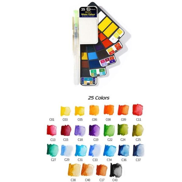 Watercolor Palette For Artists Best Rotatable Set Of 25 - Image 4