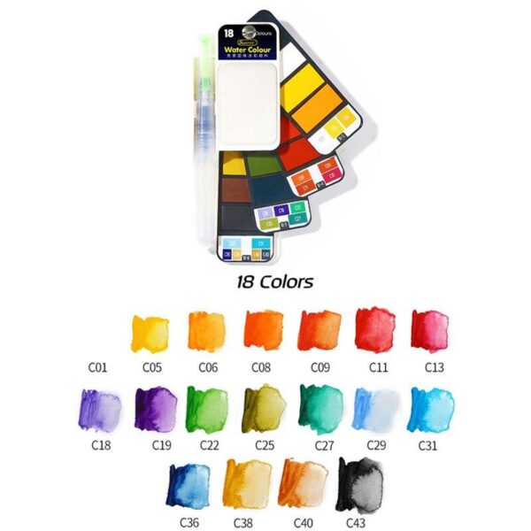 Watercolor Palette For Artists Best Rotatable Set Of 25 - Image 3