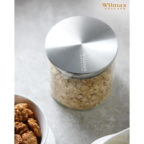 Wilmax Thermo Glass JAR With Metal Lid 4" X 4"| 10 X 10 CM 20 FL OZ|600 ML,(item code:WL‑888512-A) - Image 3