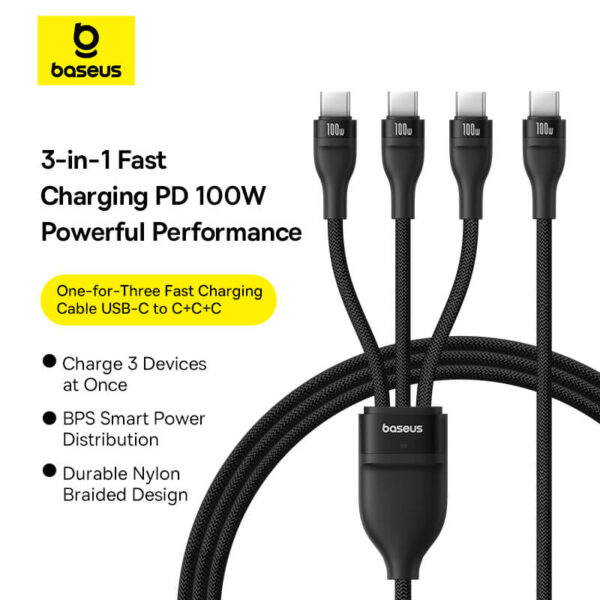 Three Fast Charging Cable Baseus Flash Series 111 - Image 5