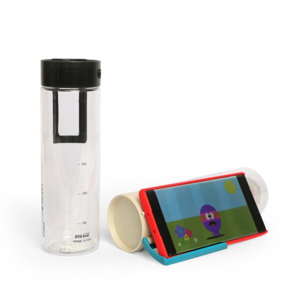 Komax Biokips Water Bottle With Phone Holder 550ML Item Code: 20443(Black) 