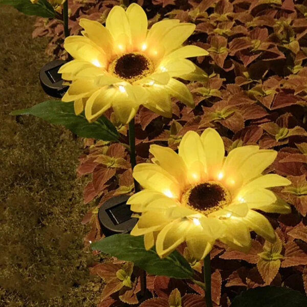 Pack of 2 | Solar Sunflower Lamp (Random Colors). - Image 5
