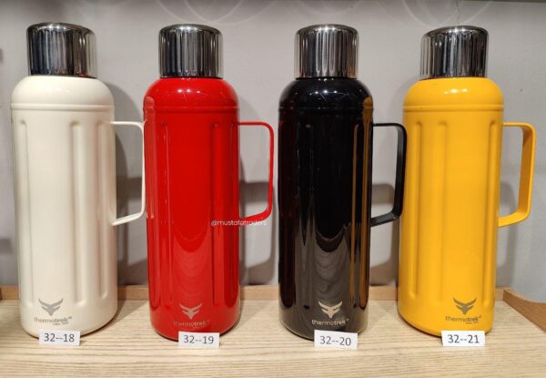 Bottle Lines With Handle Thermos Flask with Cup, 24 Hrs. Hot and Cold Thermos steel Water Bottle with Vacuum Insulated Mug, 800 ml