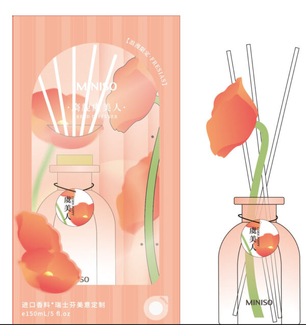 Flower World Reed Diffuser (Corn Poppy,130 mL).