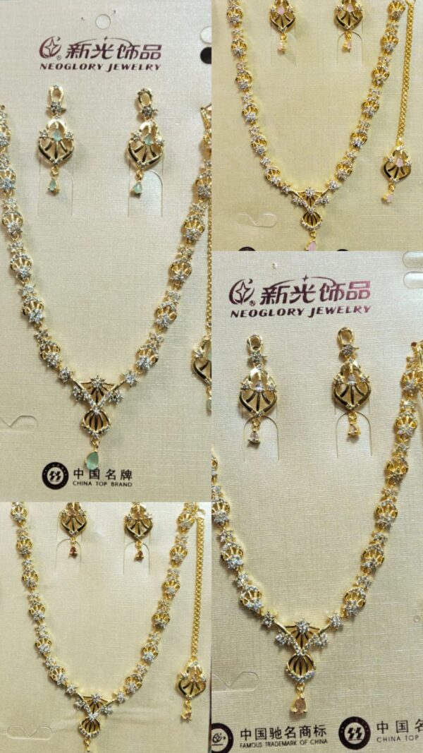 One Carat American Diamond Stones Necklace set